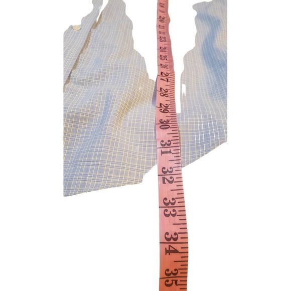 Brooks Brothers Mens Traditional Fit Button Front Shirt 16- 34 Blue Yellow Plaid - Picture 15 of 16